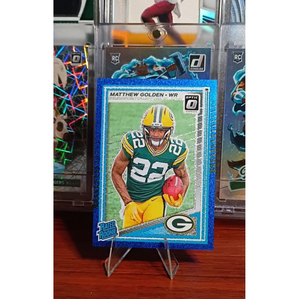 2025 Panini Donruss Optic- Rated Rookie Matthew Golden 205 Blue Glitter Rare SSP